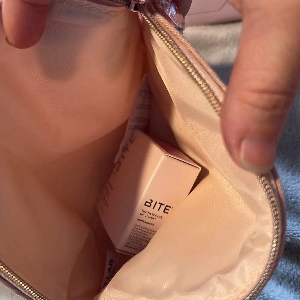 Lip Lab Bag and Bite Beauty Blush. Daycation Whipped Blush in Hibiscus Slush